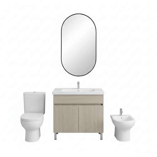 Combo Baño Completo Veneto con Mueble 60 cm Y  Espejo