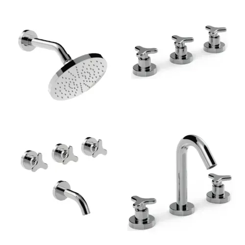 Combo Grifería Para Baño Vasser Treva Completo WEB