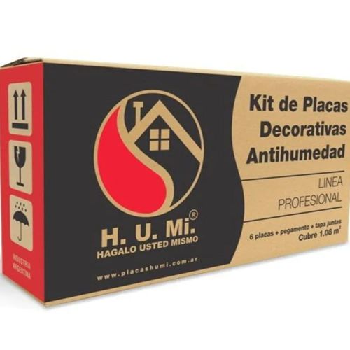 Kit Placas Decorativas Humi Antihumedad 30x60 1.08 m2