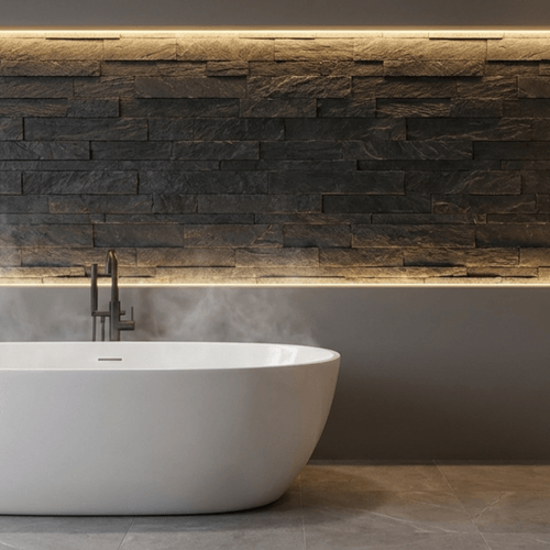 Revestimiento Para Pared Natural Stone 15x60cm Black