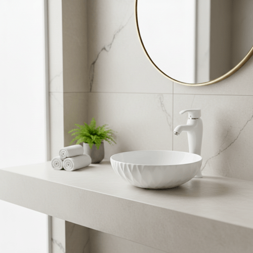 Bacha Sobre Mesada Blanca AQ21290-W