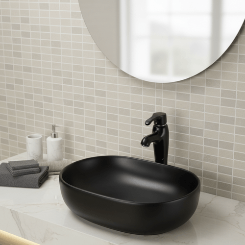 Bacha Sobre Mesada Negra Mate AQ21222-N