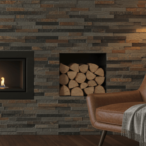 Revestimiento Para Pared Natural Stone 15x60cm Rose