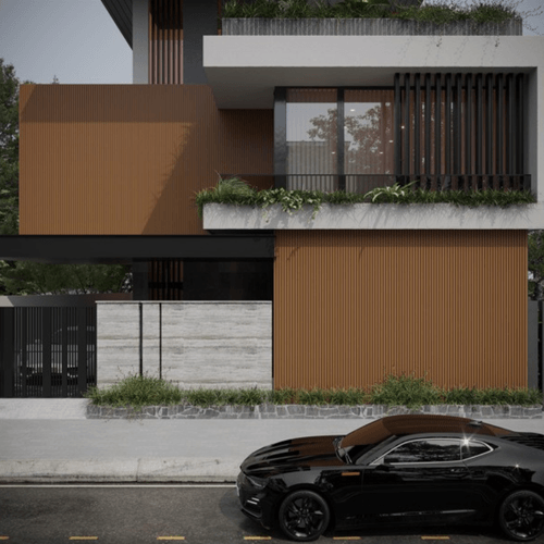 Revestimiento Exterior WPC Teak  21,9 x 2,6 x 2,9 cm