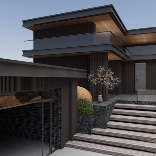 Revestimiento Exterior WPC Walnut 21,9 x 2,6 x 2,9